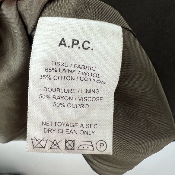 A.P.C. Wool button up shirt dress tunic workwear utility - Picture 5 of 7